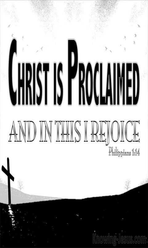 Philippians 1:18 Christ Is Proclaimed (black)